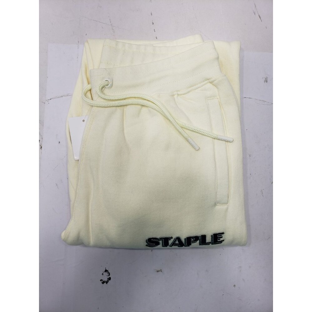 Jeff Staple Embroidered Jogger Heavyweight Cream Streetwear Sweatpants Size S